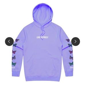 yours truly broken butterfly hoodie - purple